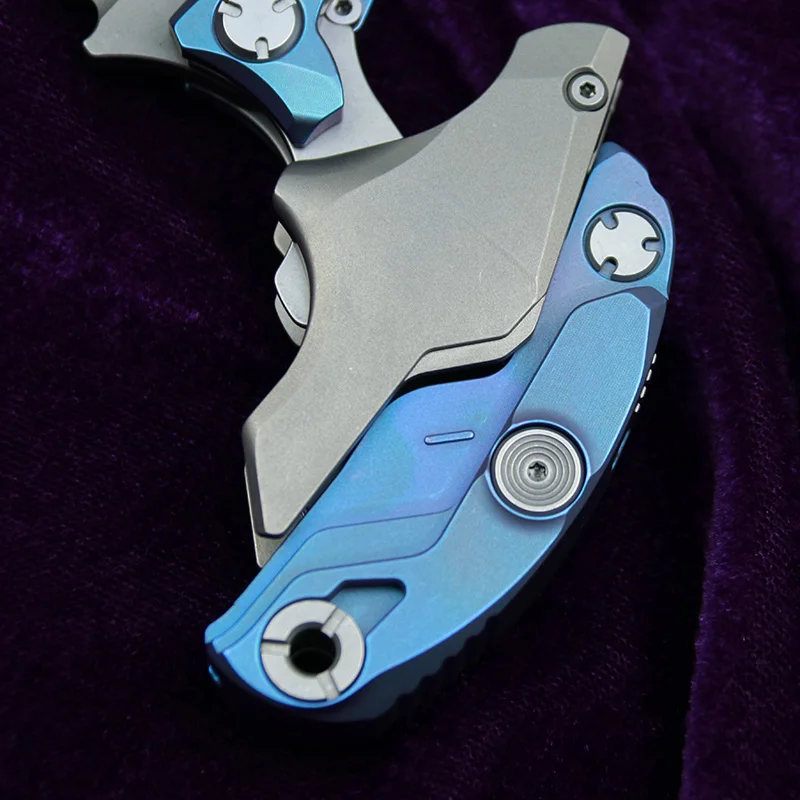 LEMIFSHE FS 100% M390 blade titanium handle deformable hunting tactical EDC tool folding camping utility knife