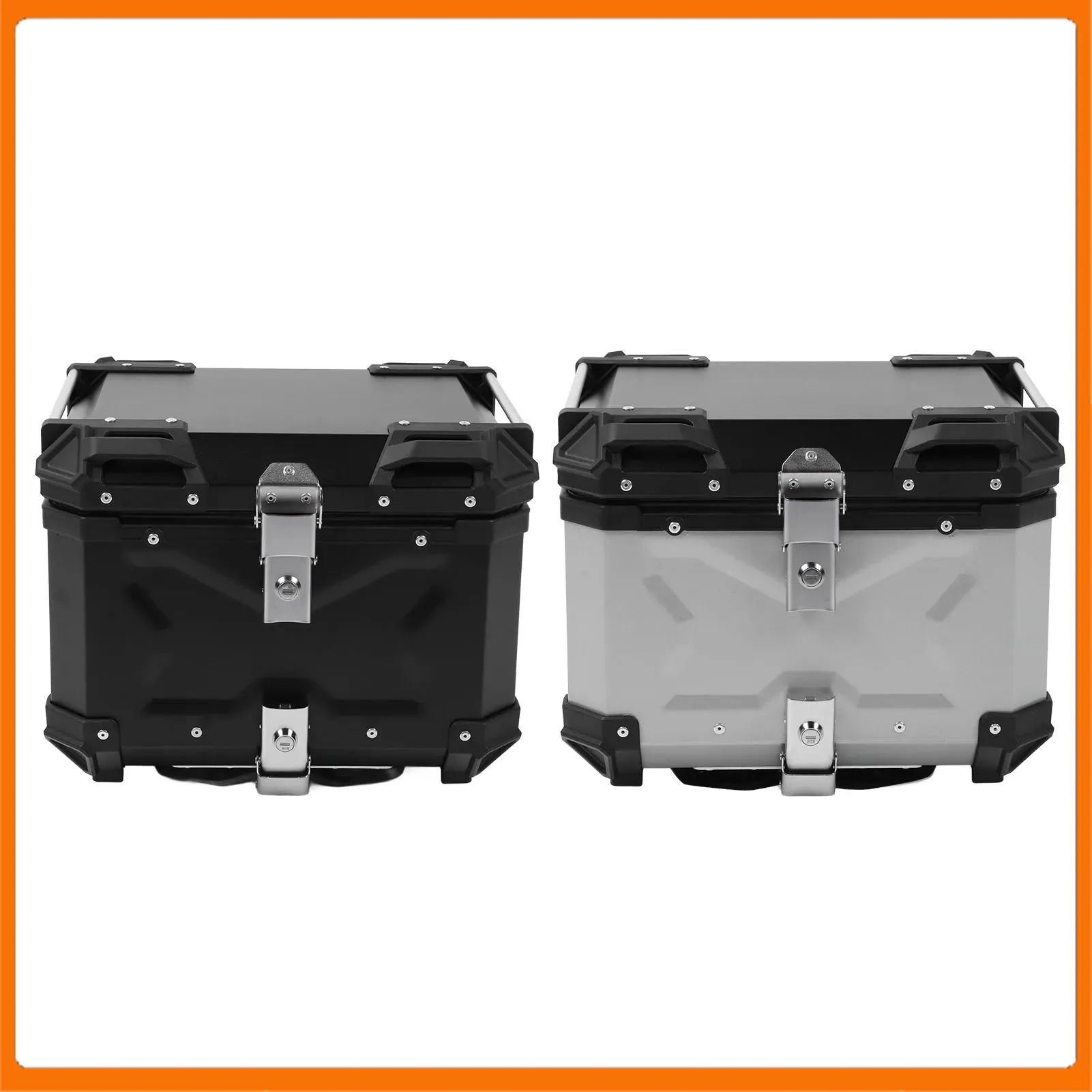 

Motorcycle Tail Box Heat Cold Resistant Anti Motorcycle Rear Storage Box 45L Waterproof with Back Cushion for Motorbike