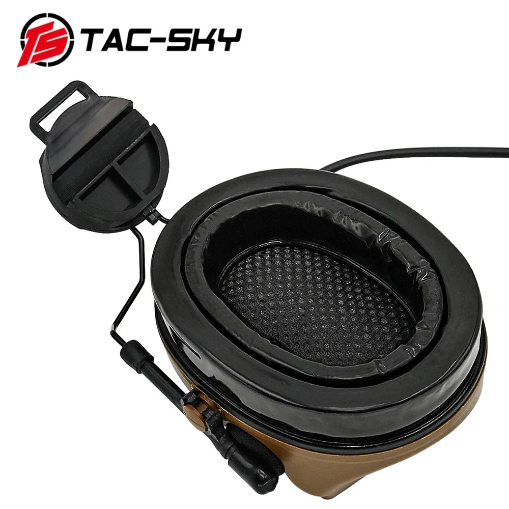 TAC-SKY ARC rail bracket version COMTAC II headset silicone noise reduction tactical headset U94 PTT+Shooting Headset Headband