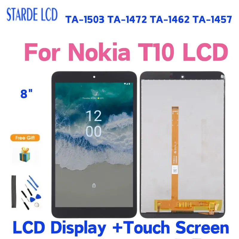 

Original 8”For Nokia T10 LCD Display Touch Screen Digitizer Assembly Replacement Parts For Nokia T10 TA-1503 TA-1472 TA-1462 LCD