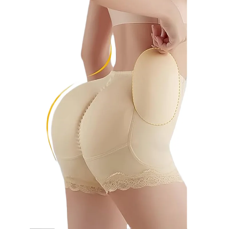 

Утягивающие шорты Dimmkof 6XL Plus Size с 4 съемными вставками для коррекции ягодиц и увеличения объема, утягивающее белье с подкладкой для ягодиц