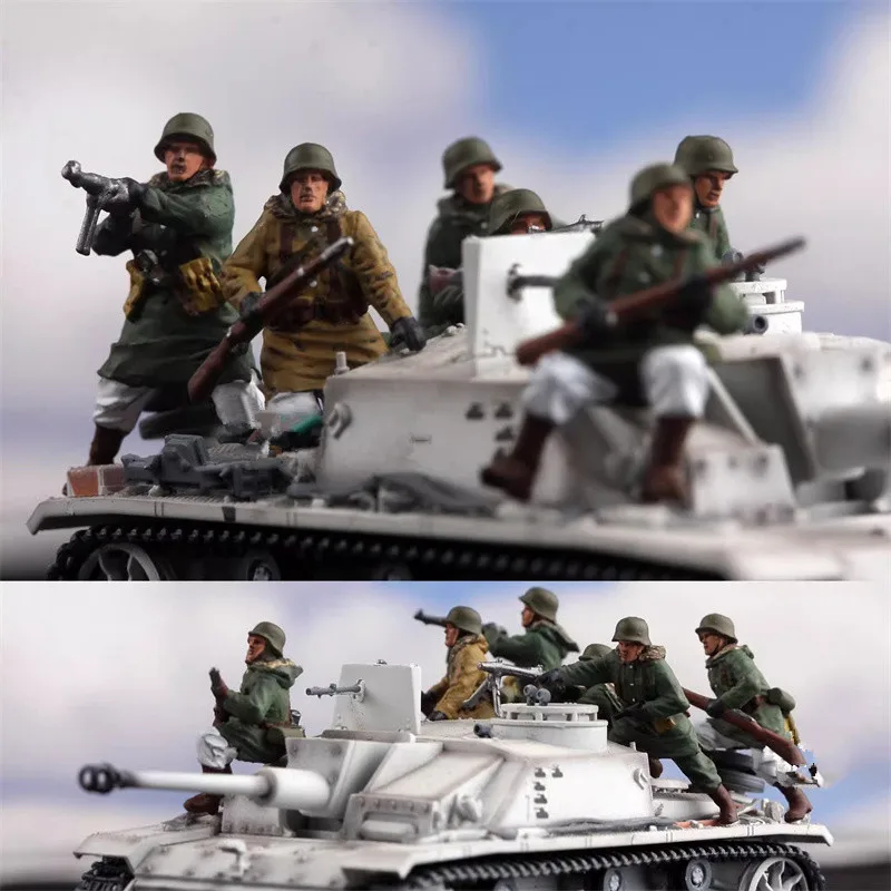 

Модель 1:72, 3D-печать, окрашенная, 6 шт., немецкая бронированная пехота, фигурки для сборки, аксессуары для DIY-сцен, коллекция