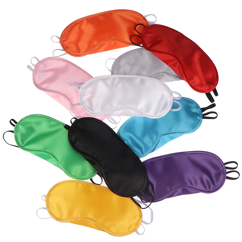 1PC Silk Eye Mask Eyeshade Cover Shade Soft Blindfold Travel Eyepatch Natural Sleeping Eye Patch Sleep Mask Women Men