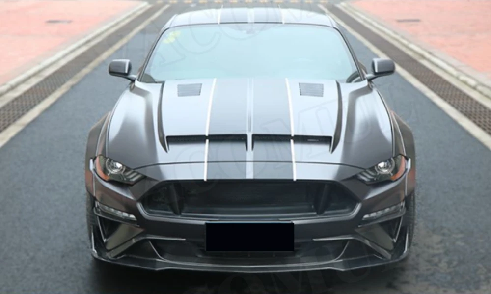 

Капот двигателя из углеродного волокна VACOMUL для Ford Mustang 2.3 5.0 2018 года и новее, защитный капот из FRP.