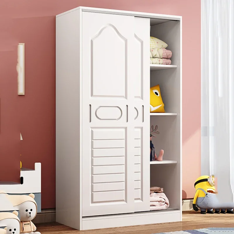 

Wooden Household Wardrobe Sliding Door Organizer Clothes Simple Wardrobe Bedroom Girl Modernszafy Do Sypialni Home Furniture