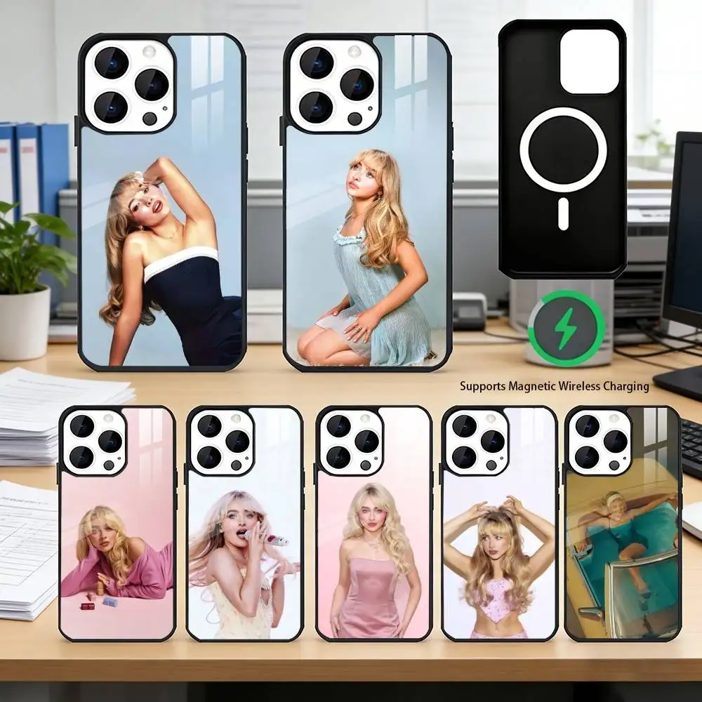 S-Sabrina C-Carpenter Espresso Phone Case For iPhone17,16,15,14,13,12 Plus,Pro Compatible with magnetic wireless charging