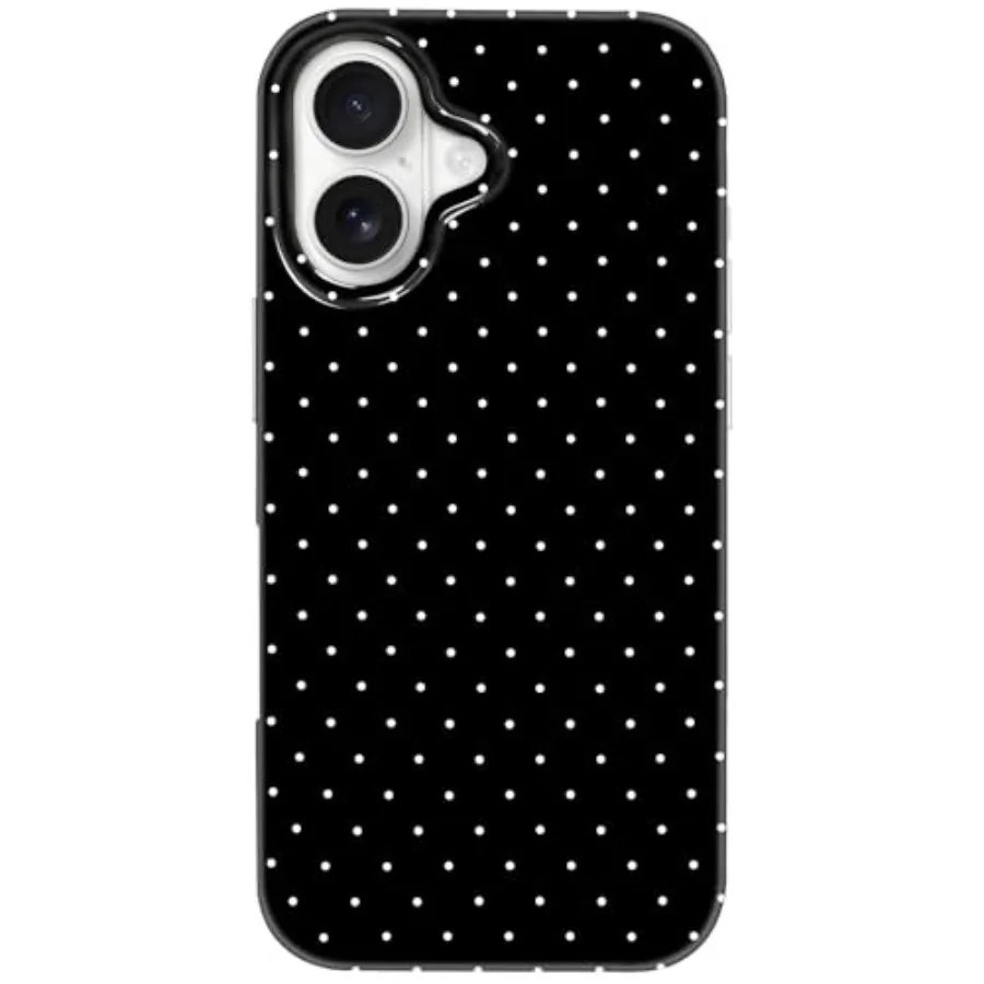 

for iPhone 17 Case Cute Polka Dot Aesthetic Design Simple Cover 6.3", Thin Slim Anti-Scratch Soft TPU Bumper Shockproof Rubber