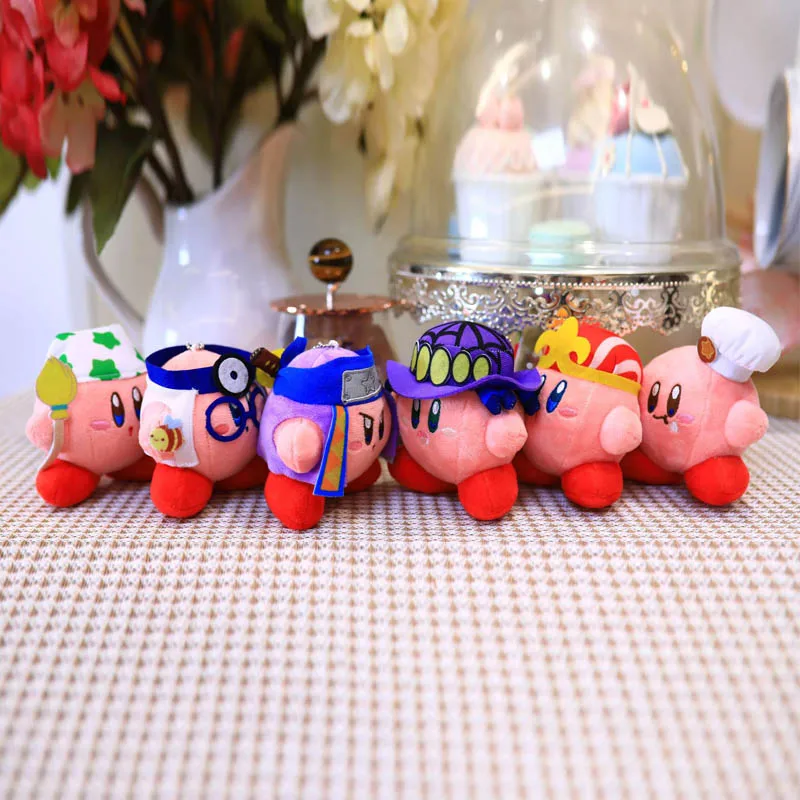 Wholesale 12pcs/lot 10cm/20cm Cute Anime Star Kirby Stuffed Doll Pendant Plush Toy Home Decoration Party Gifts For Boys Girls