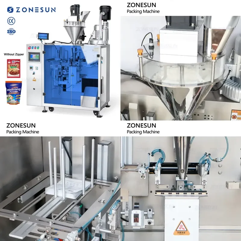 2026 CE ZS-AFS09 Fully Automatic Premade Pouch Food Auger Spice Powder Filling Sealing Machine