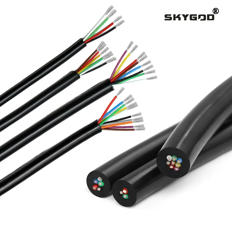 1/5M Silicone Wire Cable T12 Soldering Iron Station 2 3 4 5 6 8 10Cores Tinned Copper PTFE Insulation High Temperature Line