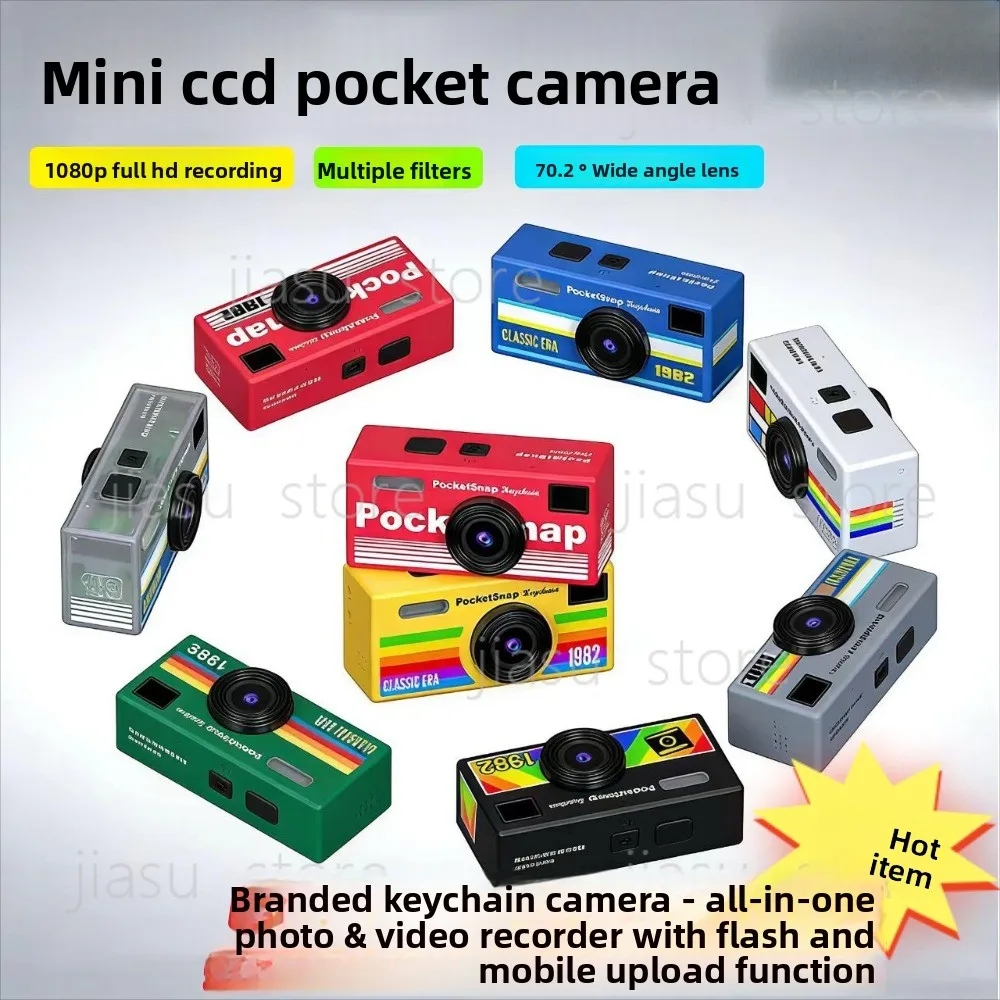 

Mini ccd camera student party digital retro thumb camera high definition campus carry-on keychain camera vlog