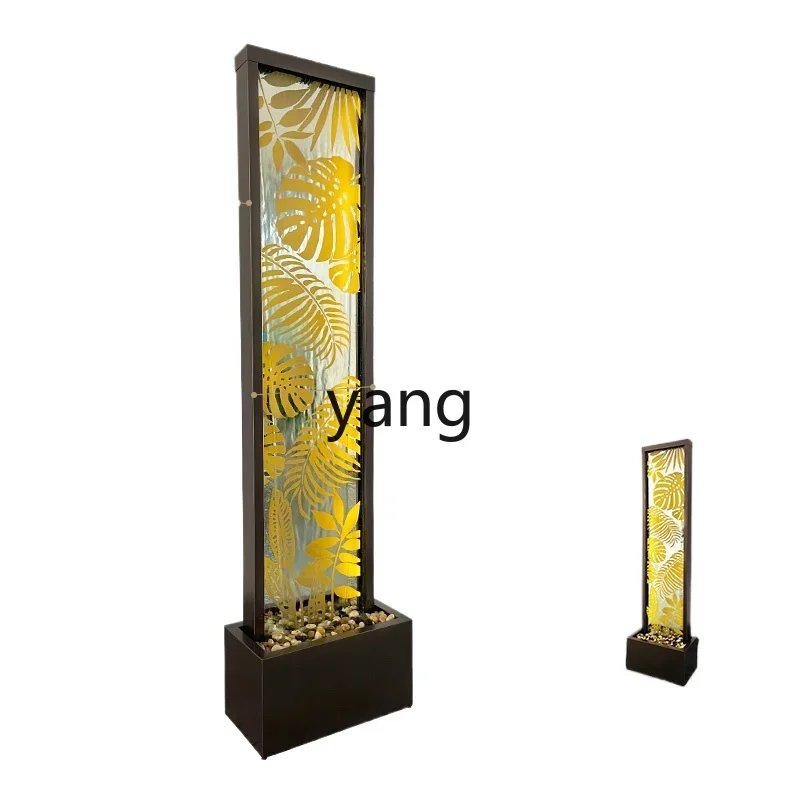 

YJQ living room entrance decoration flowing water large floor ornament entry staircase creative water curtain wall