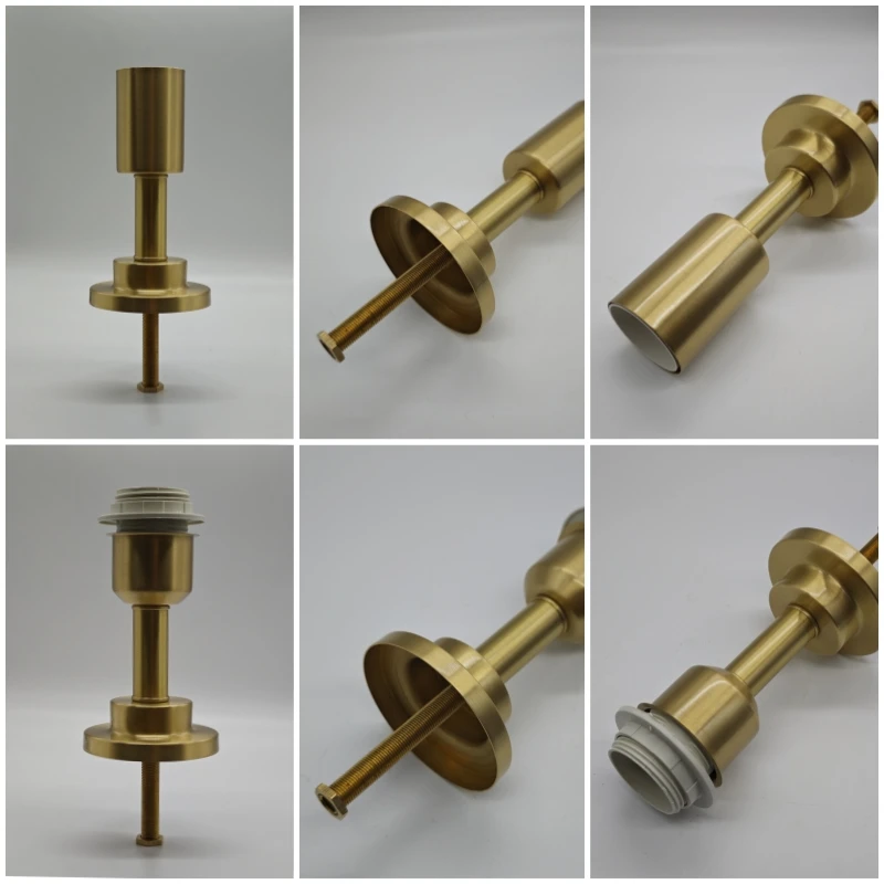 Brass desk lamp assembly accessories, glass ceramic vase lampshade E27 DIY table light accessories copper material lampbase part