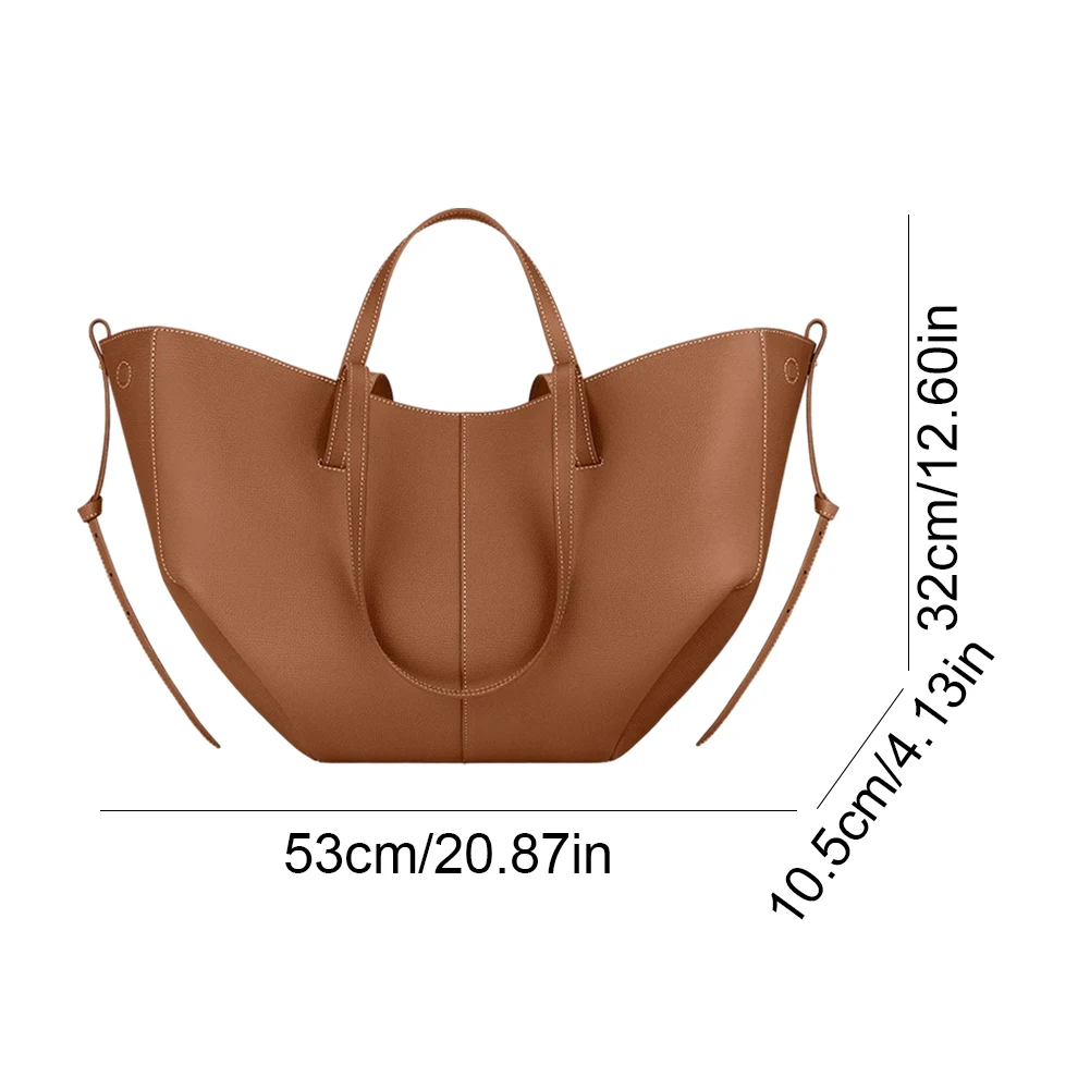 Ladies Large Capacity Underarm Bag Solid Casual Grocery Bag Vintage Leather Women Shoulder Bag with Purse Elegant Tote Handbag