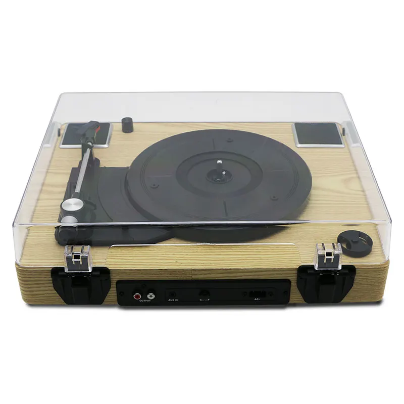 high end mordern vintage design Wooden desktop record player vinyl and gramophon needle Stylus turntable phonograph