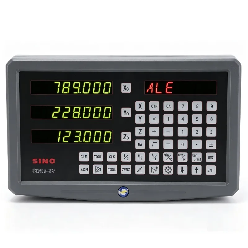 3-Axis DRO Digital Readout Set Aluminum Alloy Casing with KA300 Linear Glass Scale for Lathe Milling Machines