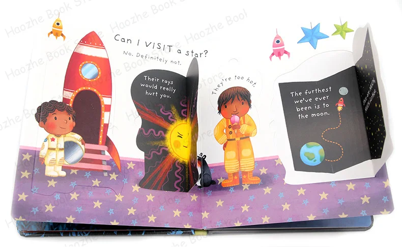 Very First Questions and Answers:  What are Stars Usborne Lift the flap Children's Activity English Learning Book Montessori