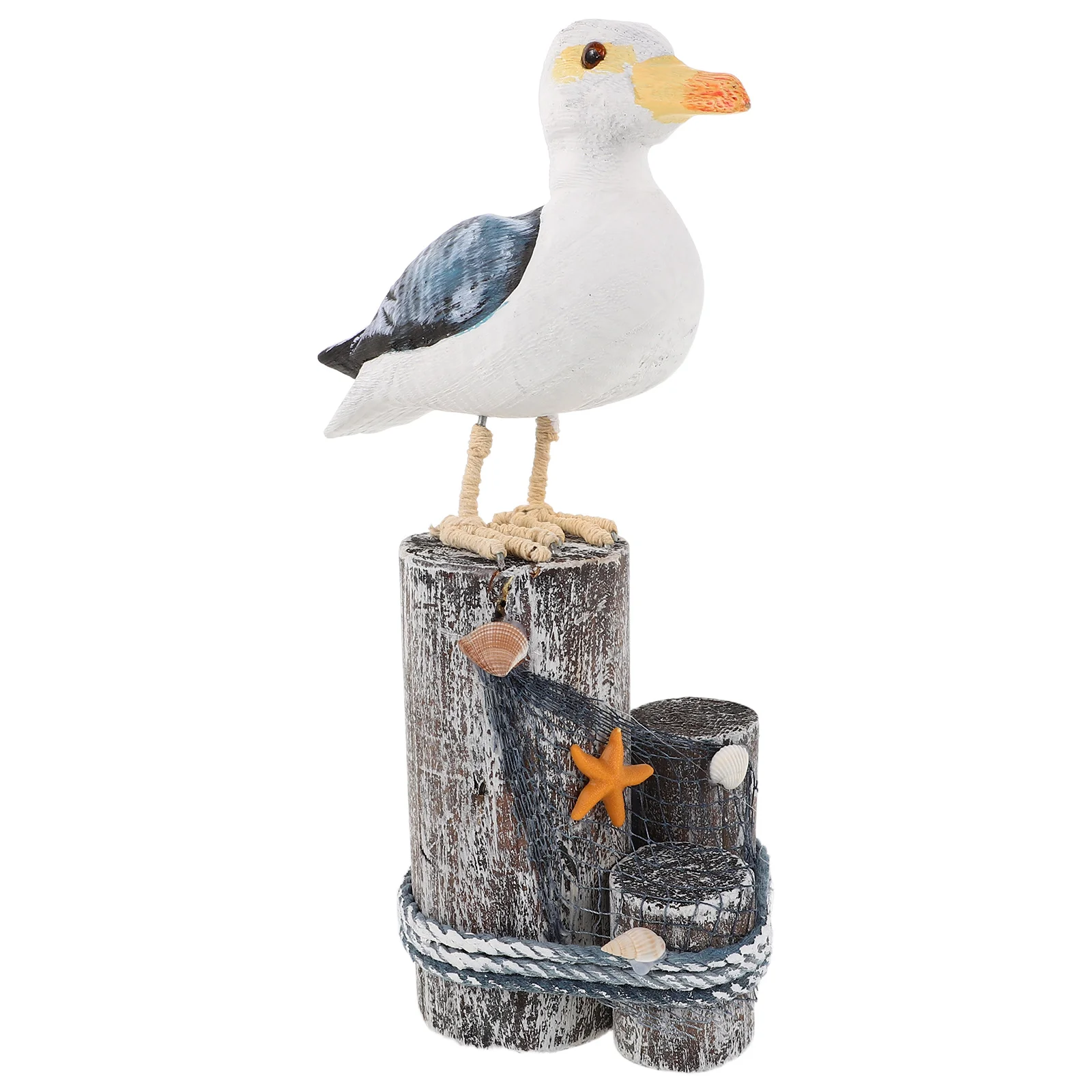 

Home Decor Seabird Ornament Beach Wall Birds Sculpture for Coastal Nautical Grey Seaside