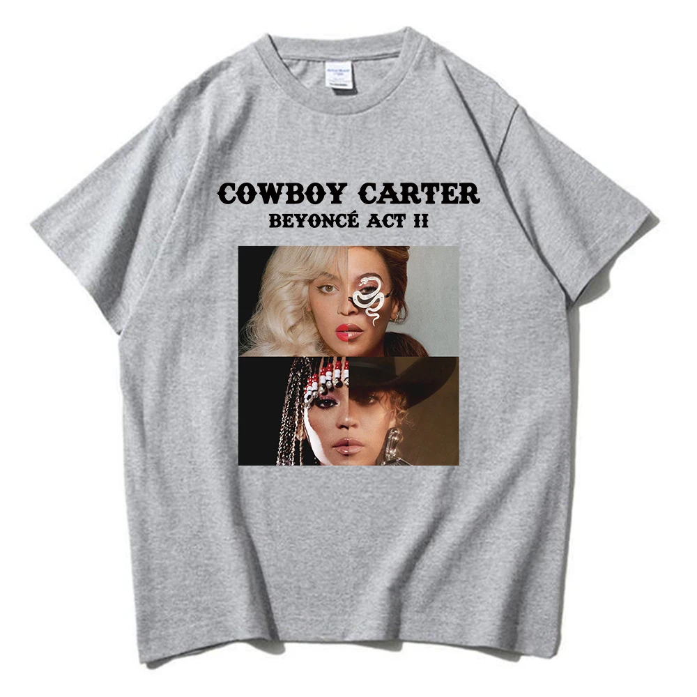 Hot Beyonce Cowboy Carter Album T-Shirts Short Sleeve Round Neck T Shirts for Fans Gift Tops Unisex