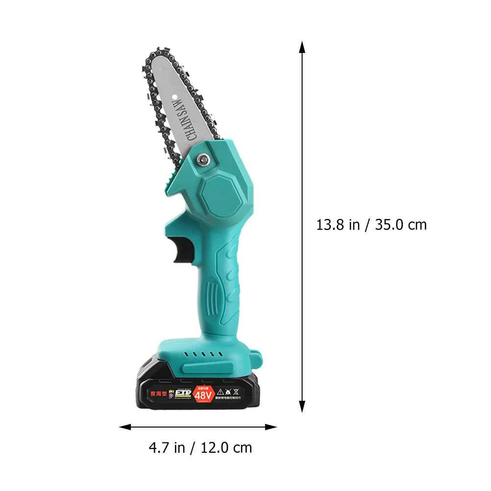 Mini Elektryczna Piła Łańcuchowa 48V Wtyczka EU Bezprzewodowa Jednoręczna Piła Ogrodowa Do Obróbki Drewna I Robót Leśnych Narzędzie Elektryczne Bezprzewodowa Piła Łańcuchowa