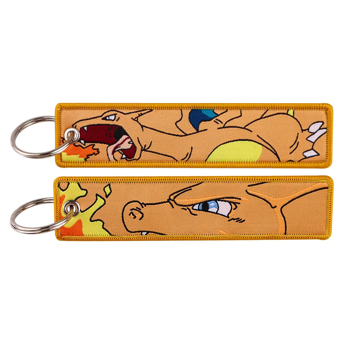 Pokemon Anime Stickerei Schlüsselanhänger Schlüsselband Jet-Tag für Autos Motorräder Rucksack Schlüsselring Anhänger Schmuck Anime Fan Zubehör