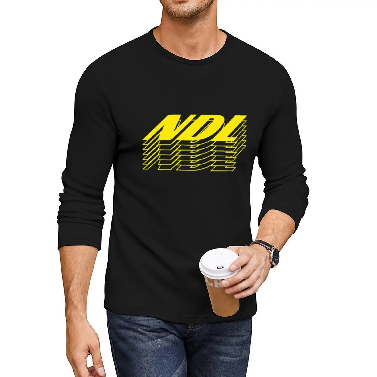 Camisetas y sudaderas con capucha para amantes de la NDL, camiseta larga con estampado grande de Niko Defense League Meme, camisetas blancas lisas para hombres