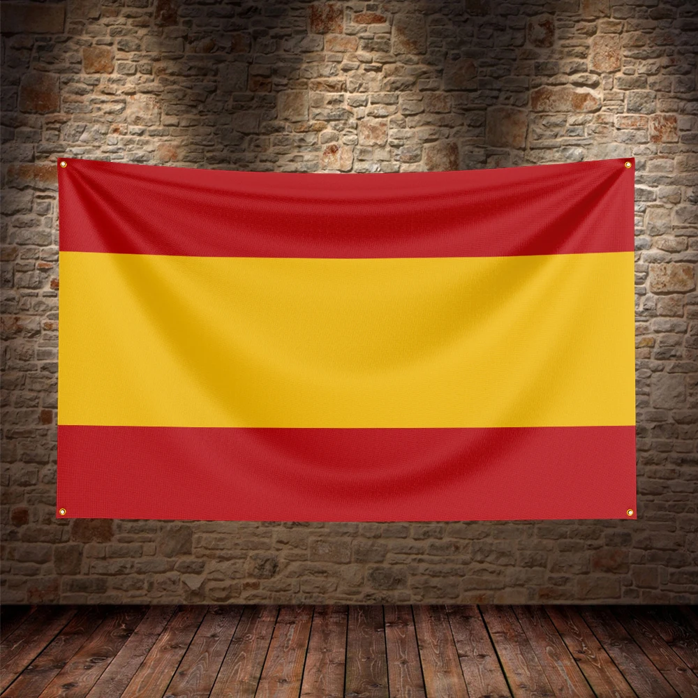 طباعة من جانب واحد لتزيين جدار العلم الإسباني #3