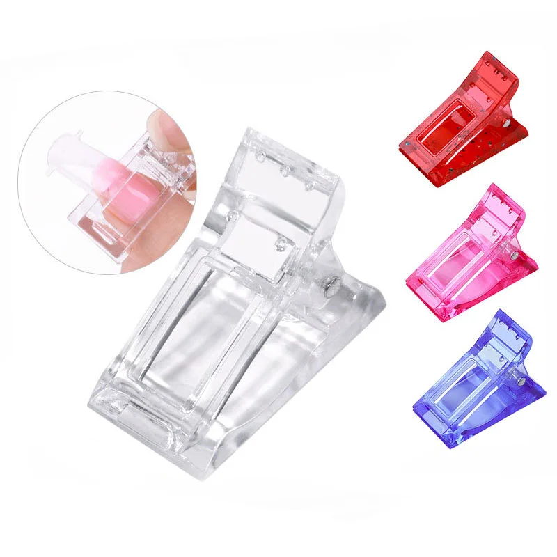 5/10pcs Nail Clip Tips Fixed Extension Clamp Fake Nails Gel Polish Quick Building Mold Manicure Assistant Tool