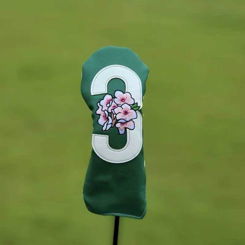 Mestres lembrança clube de golfe #1 #3 #5 madeira headcovers driver fairway woods capa couro do plutônio cabeça cobre