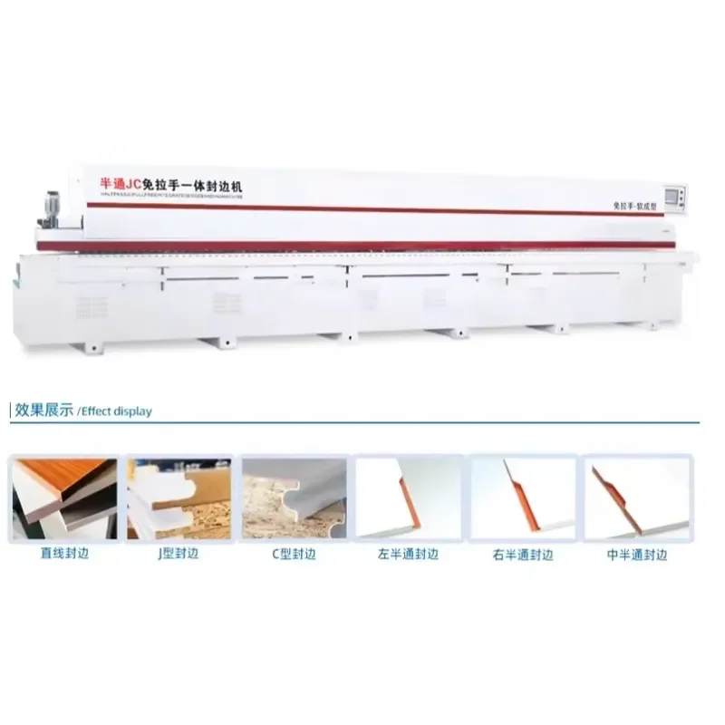 CE Certificate Automatic Pre Milling J/C Type Edge Banding Machine L j Handle Wood Doors Soft Forming Plywood Pvc Acrylic J U