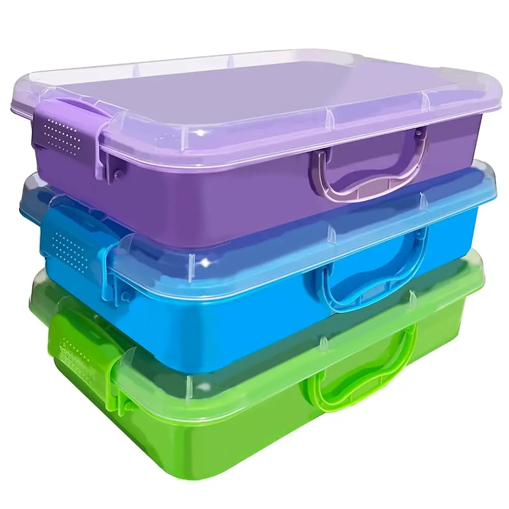 

Набор из 3 сенсорных контейнеров с крышками, 4 кварты (3,8 л), штабелируемые, портативные, для песочницы, хранения песка, художественных принадлежностей и организации пространства