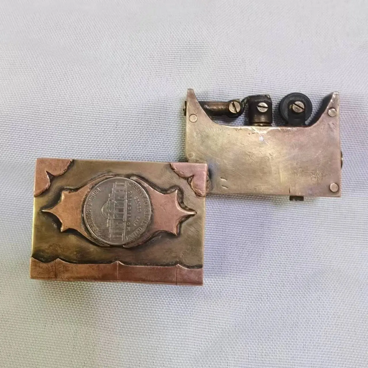 Patrol Book Handmade Oil Lighter Brass Decorative Personalized Creative Crafts