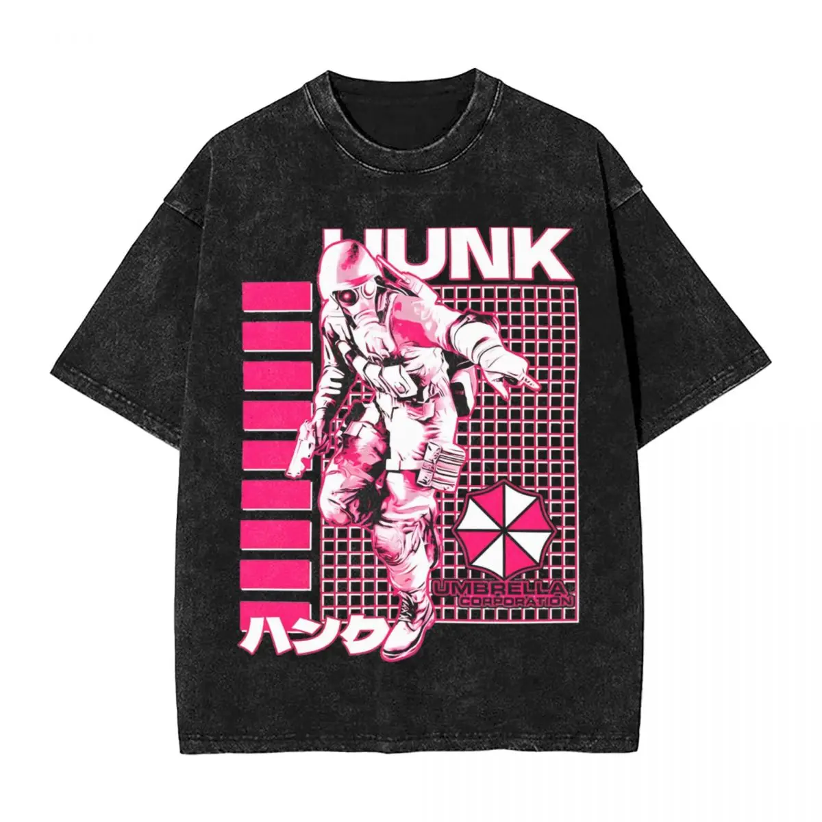 90s Residented Evils 4 Washed T-Shirt Couple Street Style Cotton T-Shirts Summer O Neck Leisure Tee Shirt Print Big Size Tops
