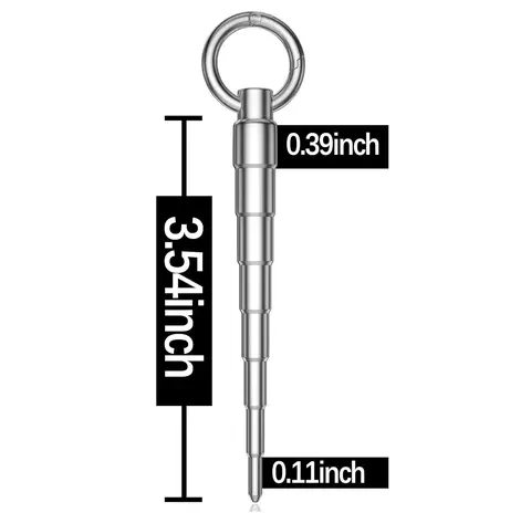 Adult Games Urethral Sounds Long Stainless Steel Cone Shaped Penis Plug Urethral Dilator With Safe Ring Masturbation Rod