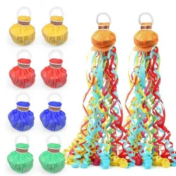 New Hand Throw Ribbon Wedding Reception Bar Celebration Party Spider Silk Pull Ring Streamer Atmosphere Props Pull Flower