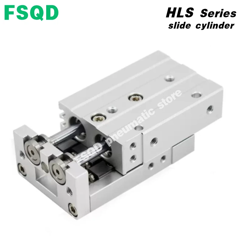 اسطوانة الشريحة الهوائية HLS16,HLS20-10,20,30,40,50,75,100,125,150 AS BS AF BF A B FSQD HLS series,HLSL16,HLSL20