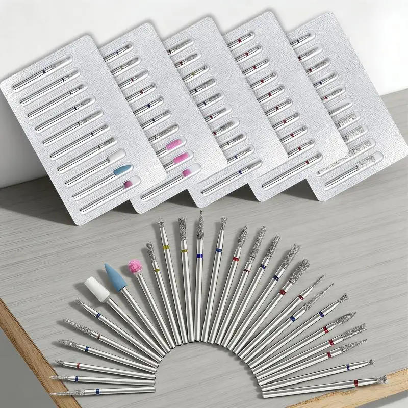 10 pièces de fraises électriques pour manucure et pédicure, en tungstène, pour l'élimination des peaux mortes, le polissage des ongles, la meulure, outils de manucure