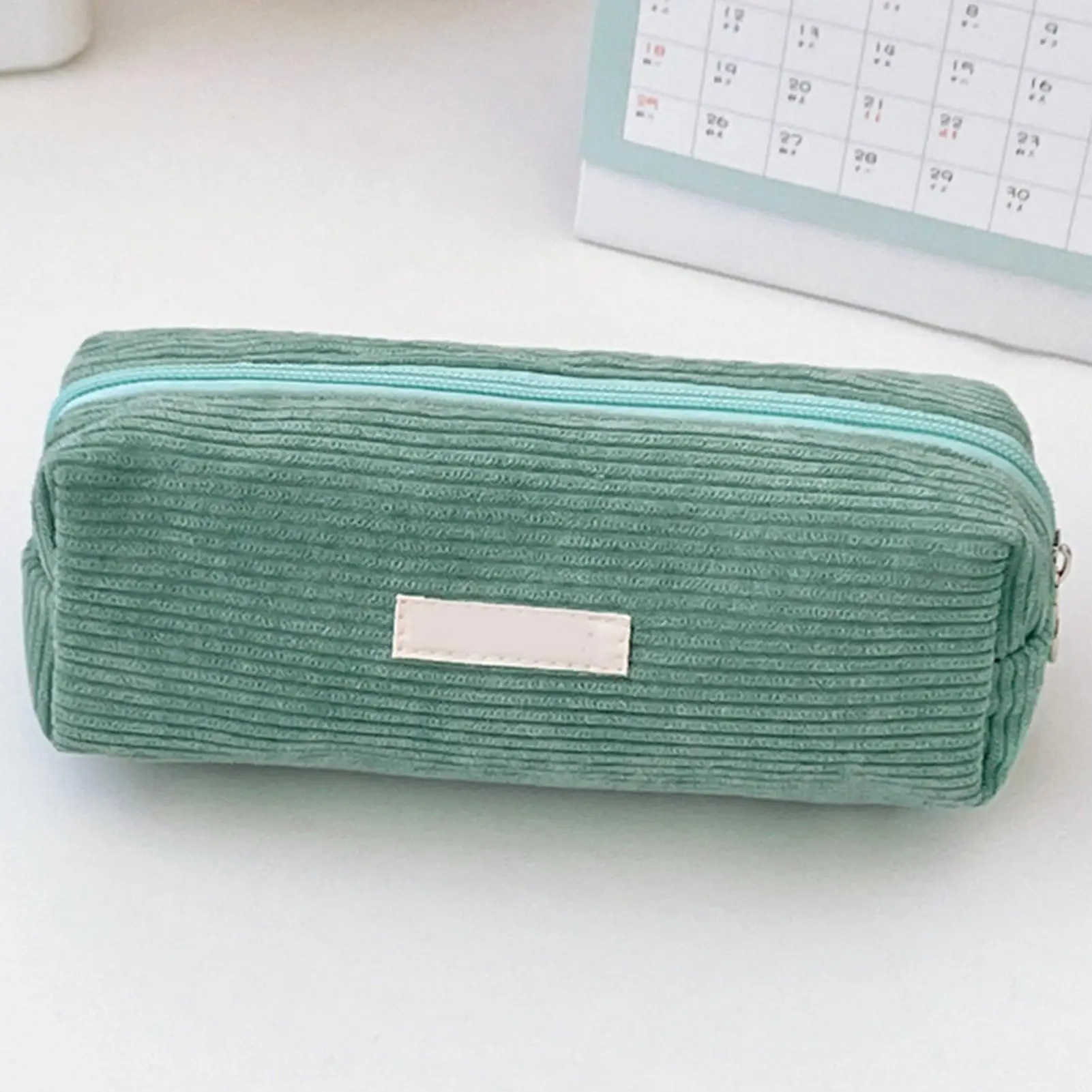 Pencil Bag Zipper Makeup Brush Holder Corduroy Pencil Case Pouch Box Organizer Gift For School Student Teen Adults Travel