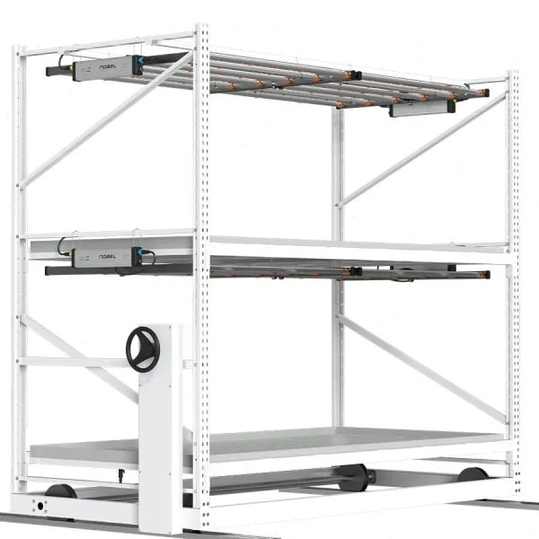 

2025Movable Rolling Hydroponic Vertical Farming System Mobile Grow Rack Plant Growing Table