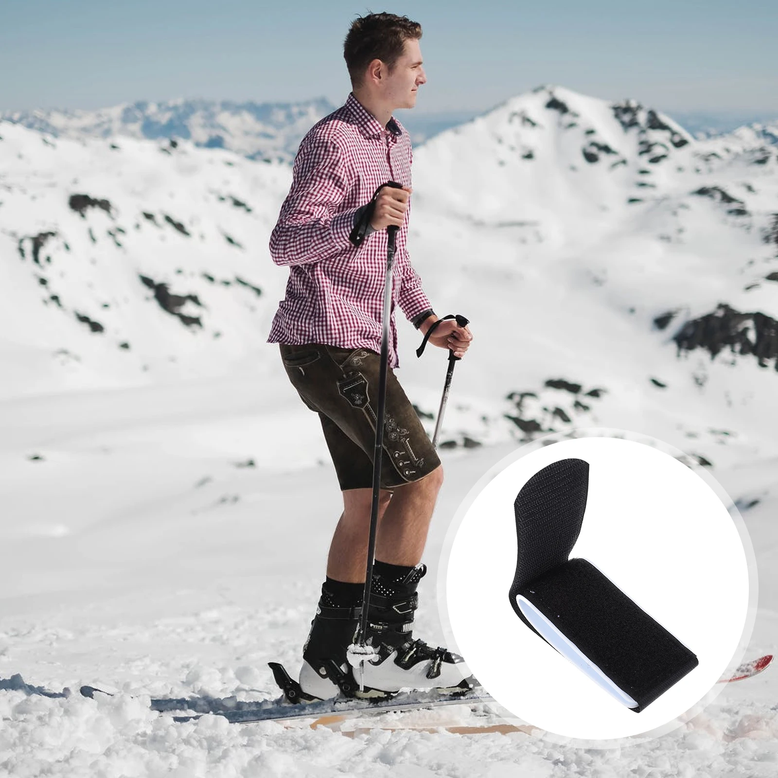 

4 Pcs Durable Winter Boot Skiing Accessories Skis Snowboard Belt Bands Belt Multi-function Outdoor Skis Accessory Use