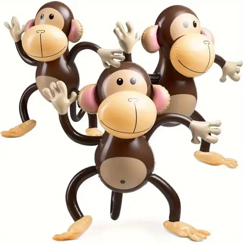 2 PCS 60 cm Aufblasbare Affe PVC Aufblasbare Tier Affe Spielzeug Cartoon Aufblasbare Tier Party Prop
