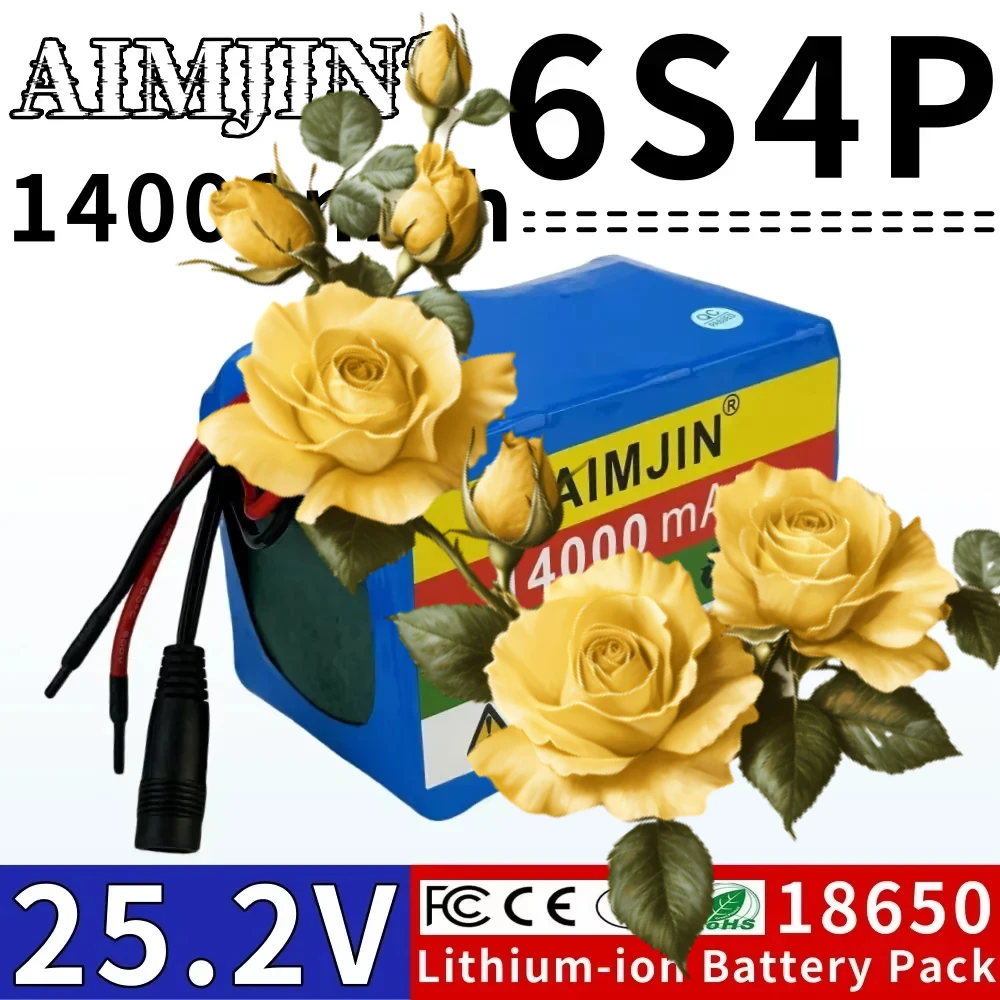 

6S4P Lithium Battery Pack 18650 25.2V 14Ah Rechargeable Battery suitable for various electronic devices, transportation devi