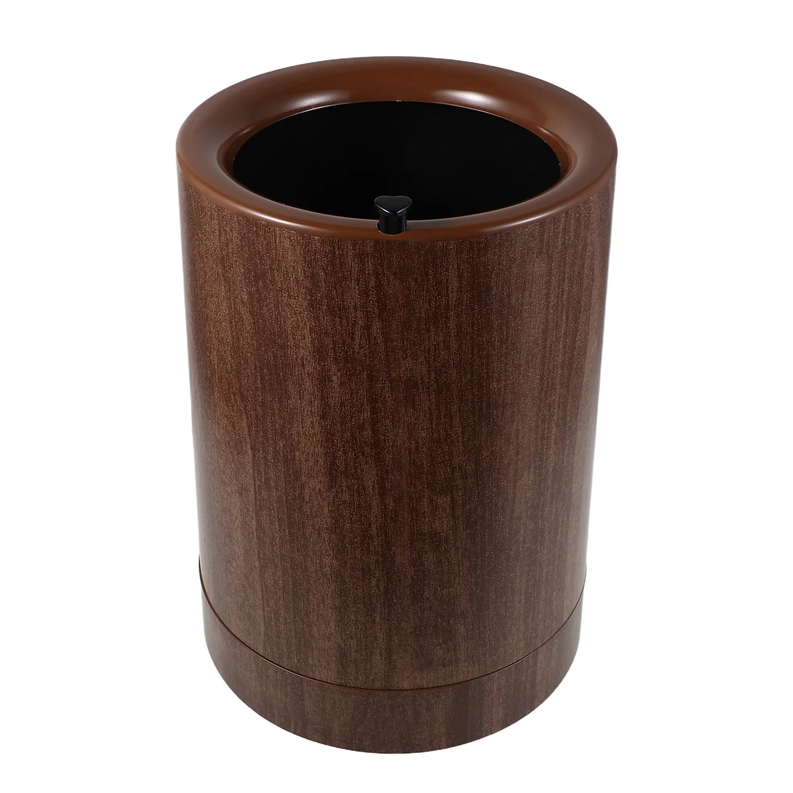 

Wood Grain Plastic Trash Can 9L Lidless Garbage Bin with Inner Bucket Wheels for Kitchen Bedroom Office Household Waste Bin