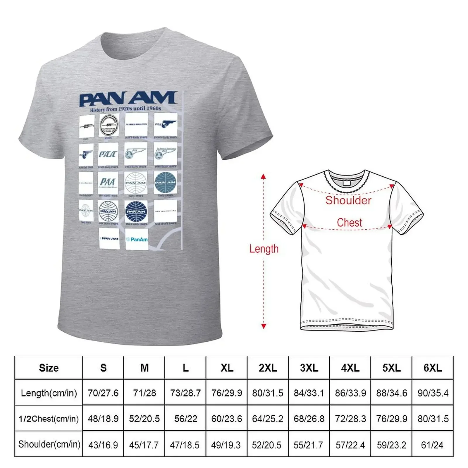 History of Pan Am Airways from 1920s until 1960s T-shirt cute clothes plain anime quick-drying black t shirts for men