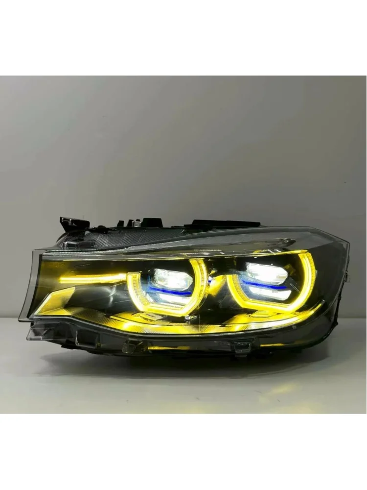LED-Scheinwerfer für BMW 3er GT F34 2013-2019, Gelb-Weiße Tagfahrleuchte mit Blinkerfunktion, Plug-and-Play