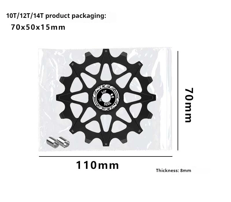 ENLEE Fahrrad Schaltwerk Positive Und Negative Zahn Keramik Guide Rad Mountain Road Bike 10/12/14/16T Guide Rad – Detail 15