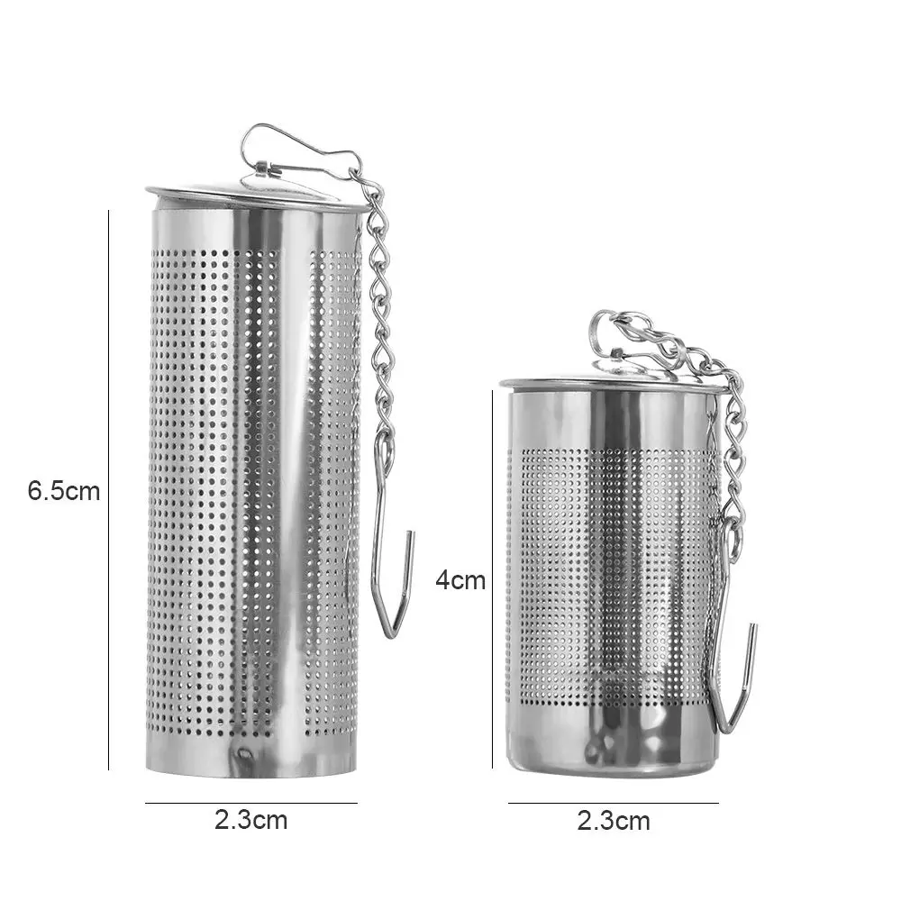 Easy To Clean Practical Stainless Steel Cylindrical Hanging Type Kitchen Tea Filter Tea Infuser Tea Leak Seasoning Filter