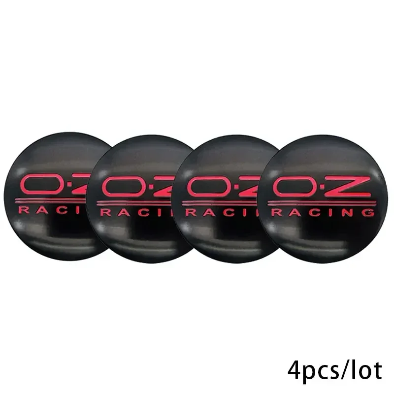 4 buah 56MM OZ Emblem pusat roda mobil penutup Hub stiker untuk NISSAN Audi Mazda Honda Tesla Lexus Chevrolet Hyundai