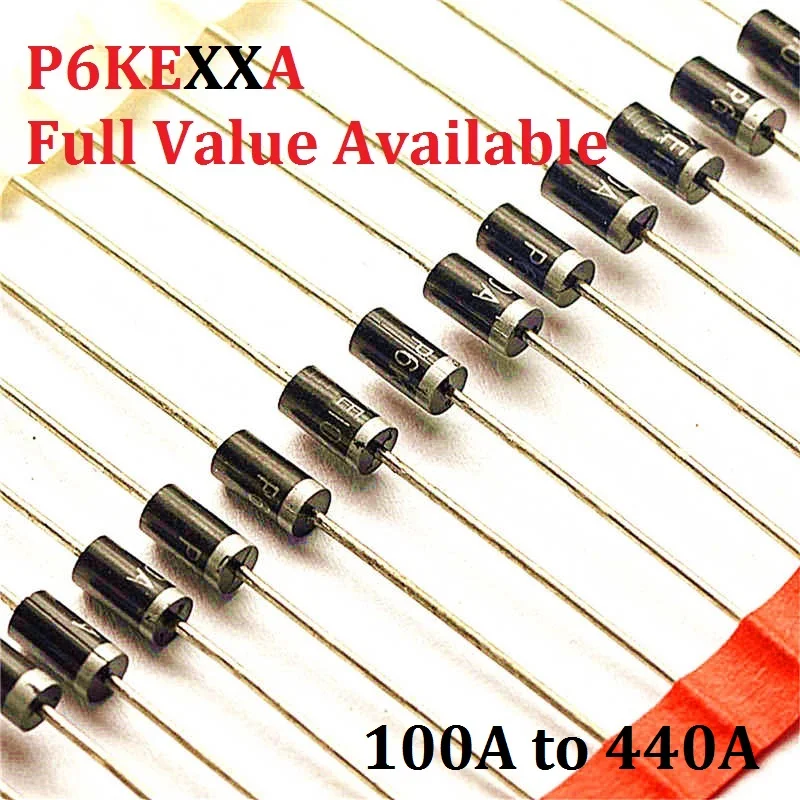 20PCS P6KE100A 100A P6KE150A 150A P6KE160A 160A P6KE180A 180A P6KE200A 200A P6KE220A 220A P6KE250A 250A TVS Diode P6KE