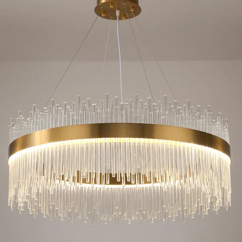 

new arrival modern chandelier LED lights AC110V 220V gold dinning room living room hanglamp